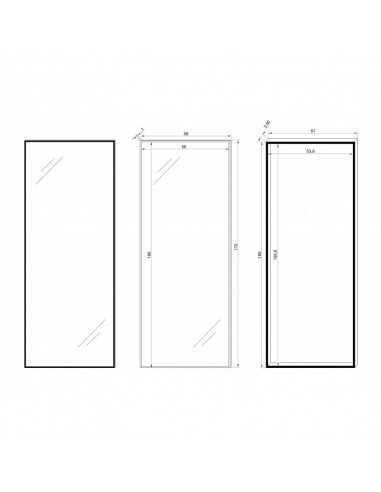 TapaContador Grande 170x58 Todo Espejo