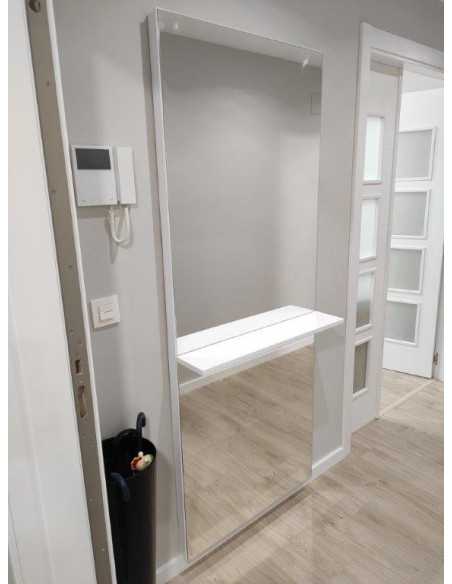 TapaContador Grande Todo Espejo con Estante A Medida