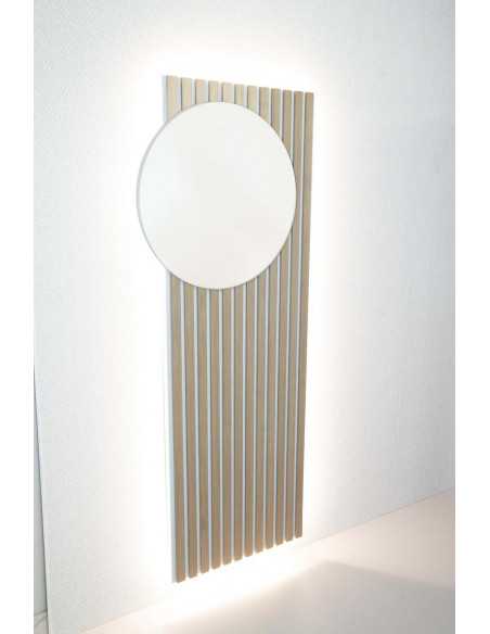 TapaContador Grande Espejo Redondo Listones Led A Medida