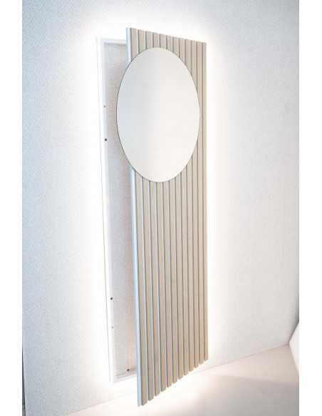 TapaContador Grande Espejo Redondo Listones Led A Medida