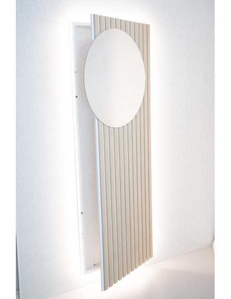 TapaContador Grande Espejo Redondo Listones Led A Medida