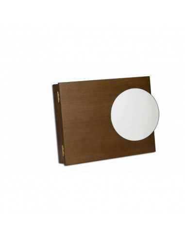 TapaContador Madera Espejo Círculo