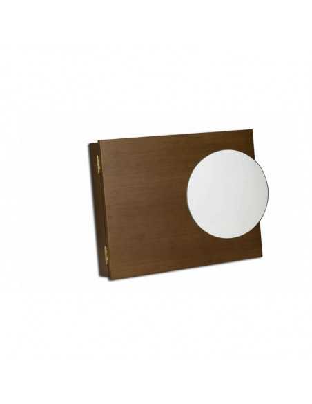TapaContador Madera Espejo Círculo