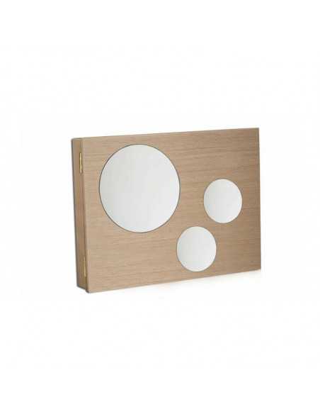 Tapa Contador Madera Tres Espejos Circulares