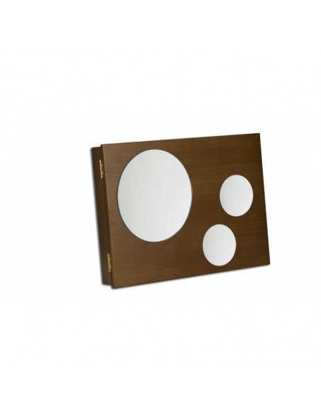 Tapa Contador Madera Tres Espejos Circulares