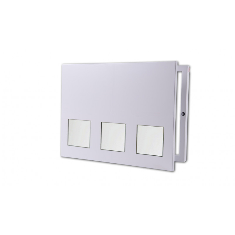 Tapa Contador lacado en blanco con tres espejos en el frontal