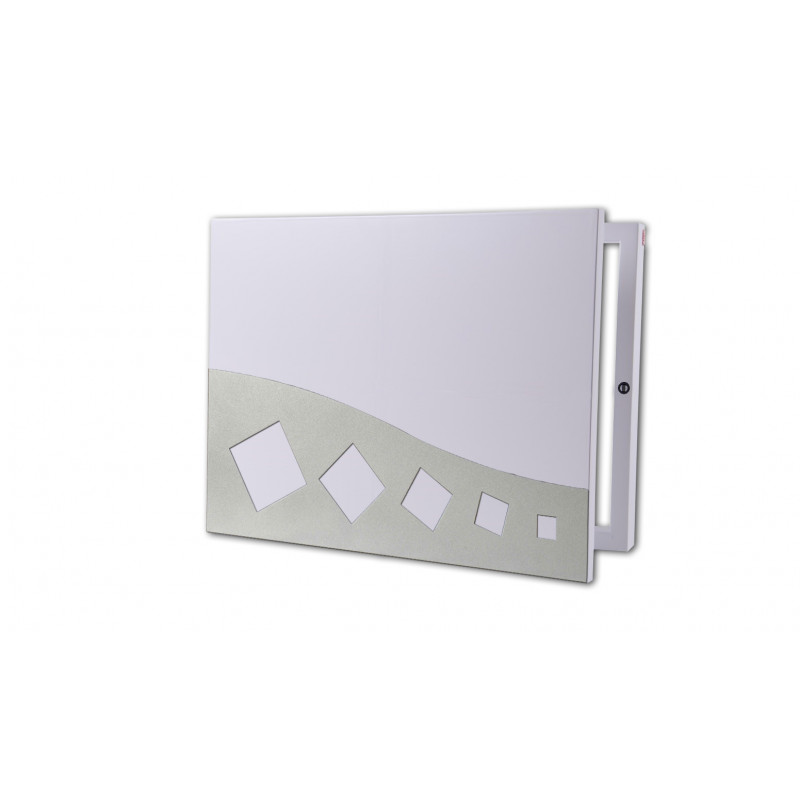 Tapa Contador Lacado a Medida Con chapa troquelada con cuadrados en movimiento