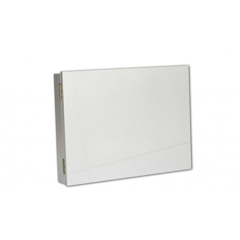 TapaContador minimalista con dos líneas grabadas, lacado y a medida.